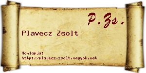Plavecz Zsolt névjegykártya